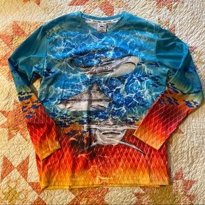 Men’s Spicy Tuna Shark Sun Shirt in Size Medium